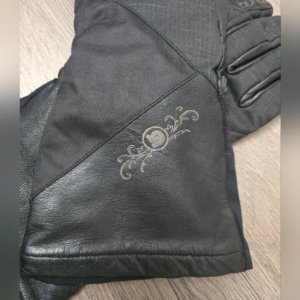 Burton Leather Ski Snow Gloves Black Womens Medium Outdoor Waterproof